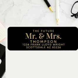 Future Mr and Mrs Black Wedding Return Address 