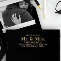 Future Mr. and Mrs Black Wedding Rücksendeadresse