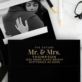 Future Mr. and Mrs Black Wedding Rücksendeadresse