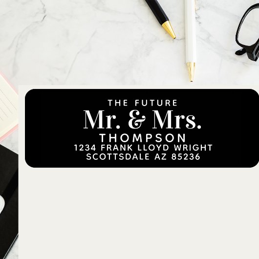 Future Mr. and Mrs Black Wedding Rücksendeadresse