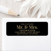 Future Mr. and Mrs Black Wedding Rücksendeadresse (Insitu)