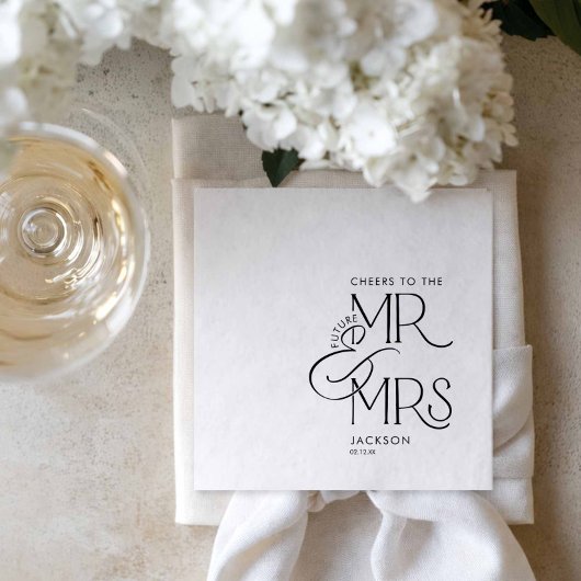 Future Mr and Mrs Engagement Paper Napkins Serviette