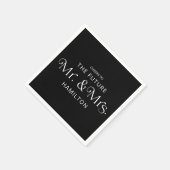 Future Mr. and Mrs Engagement Party Black Serviette (Ecke)