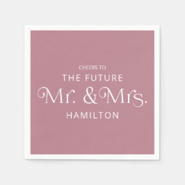 Future Mr. and Mrs Engagement Party Dusty Pink Serviette