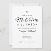 Future Mr. and Mrs Rose Gold Engagement Party Einladung (Vorderseite)