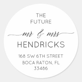 Future Mr. and Mrs. Rücksendeadresse Sticker