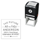 Future Mr. and Mrs. Script Wedding Rücksendeadress Permastempel (Beispiel)