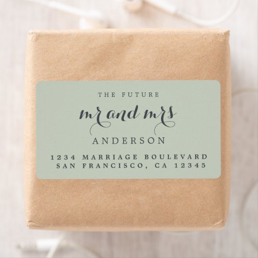 Future Mr. Chic Script Wedding Rücksendeadresse (Insitu)