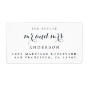 Future Mr. Chic Script Wedding Rücksendeadresse (Vorne)