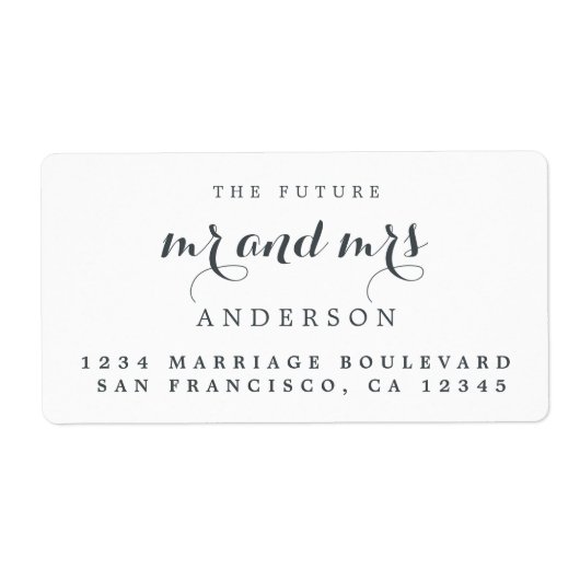 Future Mr. Chic Script Wedding Rücksendeadresse (Vorne)