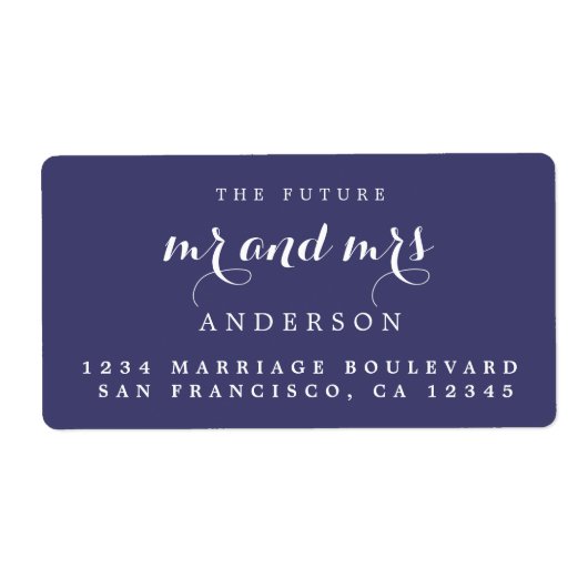 Future Mr. Chic Script Wedding Rücksendeadresse (Vorne)