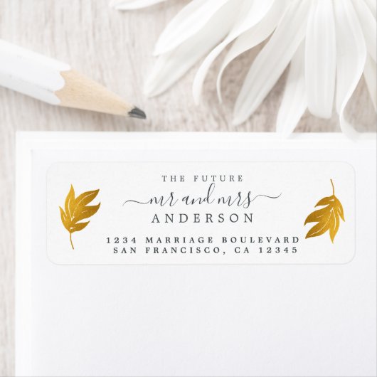 Future Mr. Gold Leaf Wedding Rücksendeadresse (Insitu)