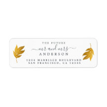 Future Mr. Gold Leaf Wedding Rücksendeadresse