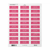 Future Mr Hot Pink Wedding Rücksendeadresse (Vorne)