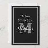 Future Mr. Monogram Elegant Wedding Einladungen (Vorderseite)