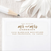 Future Mr. Mrs. Gold Ink Script Rücksendeadresse (Insitu)