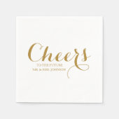 Future Mr. & Mrs. Name Minimalistisch Wedding Whit Serviette (Vorderseite)