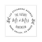 Future Mr. & Mrs. | Rücksendeadresse der Verlobung Permastempel (Design)