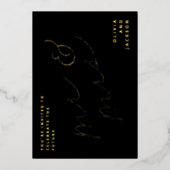 Future Mr. & Mrs. Script Foto Save the Date Folieneinladung (Vorderseite)