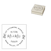 Future Mr. & Mrs. | VERLOBTE RÜCKSENDEADRESSE Gummistempel (Stempel)
