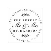 Future Mr. & Mrs. | VERLOBTE RÜCKSENDEADRESSE Gummistempel (Prägung)