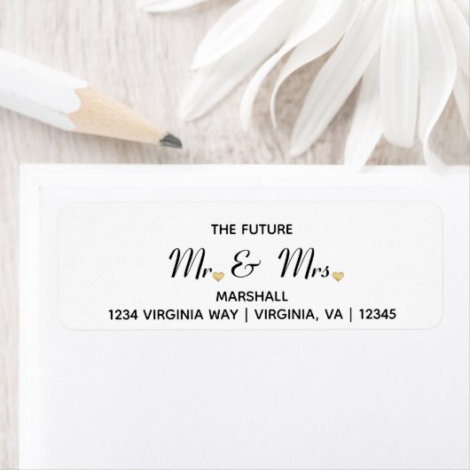 Future Mr. & Mrs. Wedding Address Return Label (Insitu)