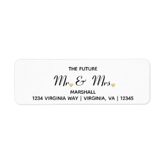 Future Mr. & Mrs. Wedding Address Return Label