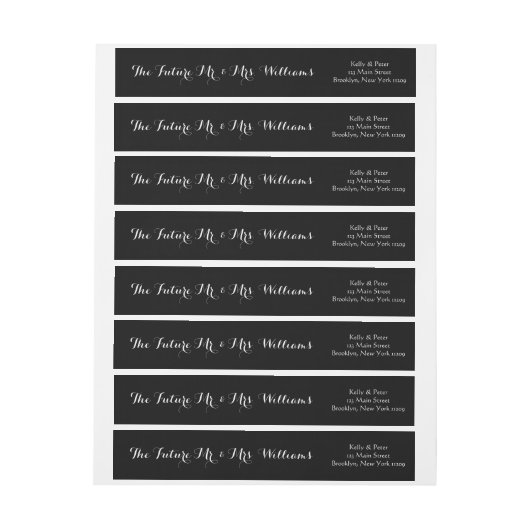 Future Mr & Mrs Wedding Envelope Black and White (Bogen)