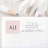 Future Mr. Pink Monogram Wedding Rücksendeadresse (Insitu)