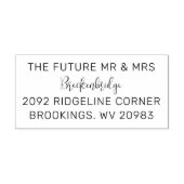 Future Mr. Script Wedding Rücksendeadresse Gummistempel (Prägung)