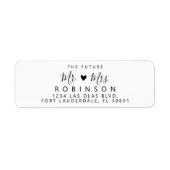 Future Mr. und Mrs. Heart Wedding Rücksendeadresse (Vorne)