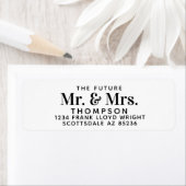 Future Mr. und Mrs. Stylish Wedding Rücksendeadres (Insitu)