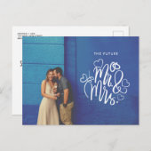 Future Mr. Wedding Foto Save the Date Ankündigungspostkarte (Vorne/Hinten)