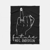 Future Mrs. Anderson New Bridal To Be Fiance Bache Fleecedecke (Vorderseite)