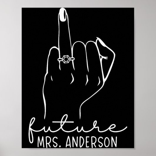 Future Mrs. Anderson New Bridal To Be Fiance Bache Poster (Vorne)