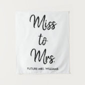 Future Mrs Backdrop Boho Brautparty Foto Prop Wandteppich (Vorderseite)