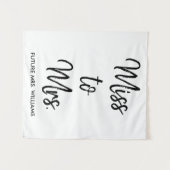 Future Mrs Backdrop Boho Brautparty Foto Prop Wandteppich (Vorderseite (Horizontal))