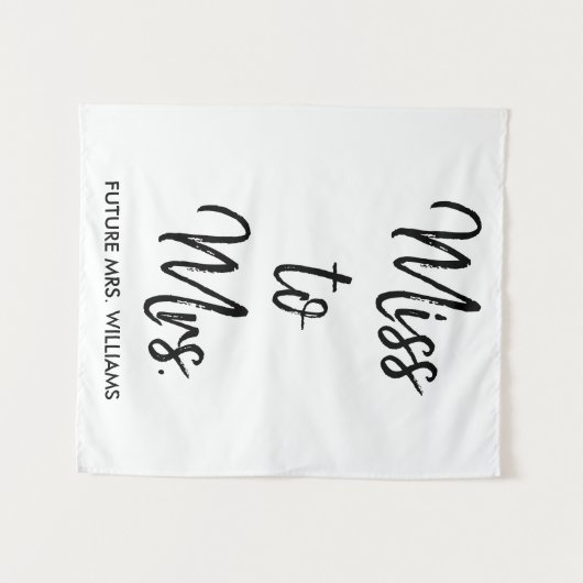 Future Mrs Backdrop Boho Brautparty Foto Prop Wandteppich (Vorderseite (Horizontal))