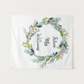 Future Mrs Backdrop Greenery Foliage Brautparty Wandteppich (Vorderseite (Horizontal))