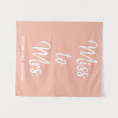 Future Mrs Backdrop Peach Brautparty Fotobooth Wandteppich (Vorderseite (Horizontal))