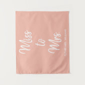 Future Mrs Backdrop Peach Brautparty Fotobooth Wandteppich (Vorderseite)