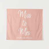 Future Mrs Backdrop Peach Brautparty Fotobooth Wandteppich (Vorderseite (Horizontal))