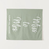 Future Mrs Backdrop Sage Brautparty Foto Stand Wandteppich (Vorderseite (Horizontal))