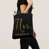 Future Mrs Black and Imitats-Glitzer Gold Tasche (Von Nahem)