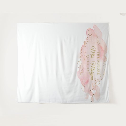 Future Mrs Blush Brautparty Backdrop Foto Prop Wandteppich (Vorderseite (Horizontal))