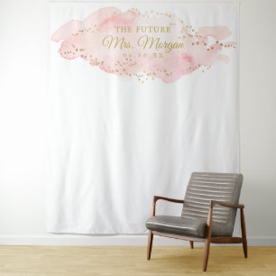 Future Mrs Blush Brautparty Backdrop Foto Prop Wandteppich