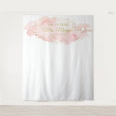 Future Mrs Blush Brautparty Backdrop Foto Prop Wandteppich (Vorderseite)