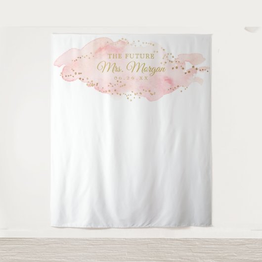 Future Mrs Blush Brautparty Backdrop Foto Prop Wandteppich (Vorderseite)