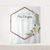 Future Mrs Brautparty Backdrop Bohemisch Wreath Wandteppich (Vorderseite)