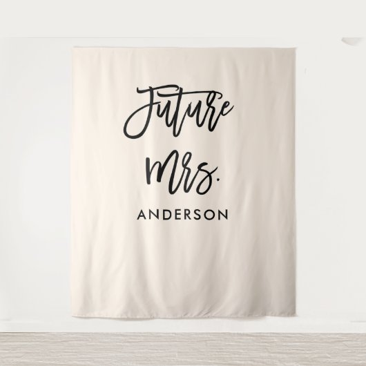 Future Mrs Brautparty Backdrop Foto Stand Wandteppich (Vorderseite)